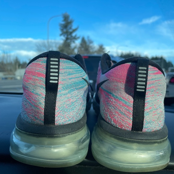 NIKE FLYKNIT AIR MAX #620659-104 RUNNING SHOES WOMEN SIZE 12 A Man’s Size 10 - Picture 3 of 5